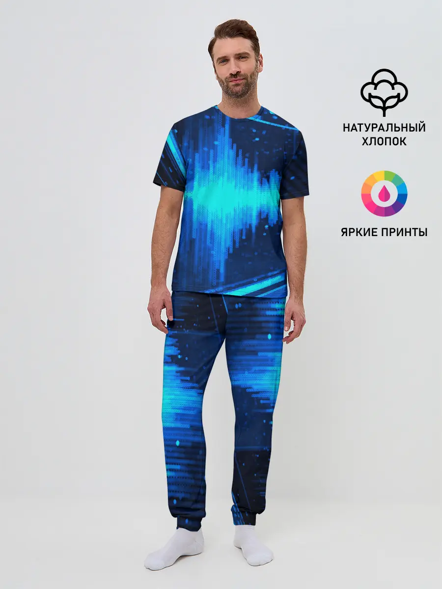 Мужская пижама с брюками / эквалайзер