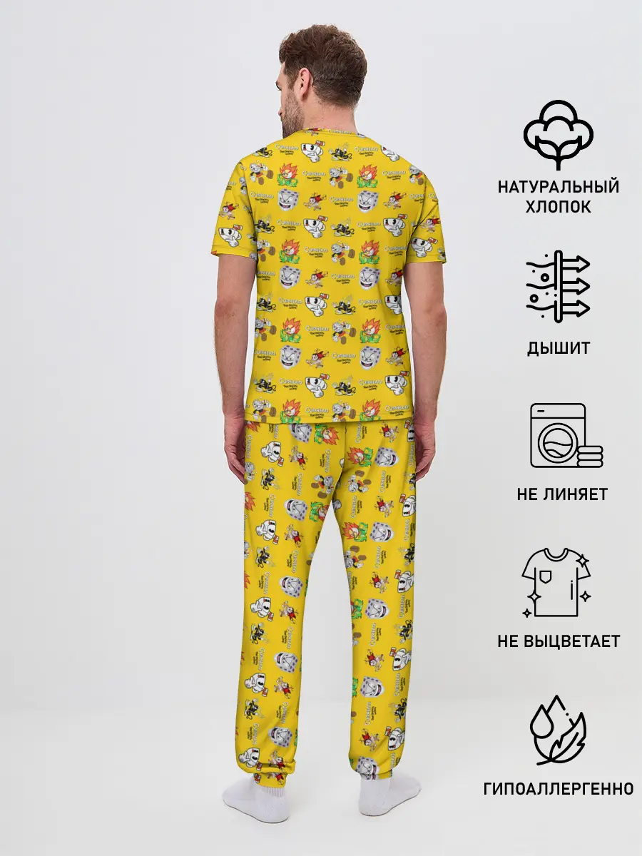 Мужская пижама с брюками / Cuphead