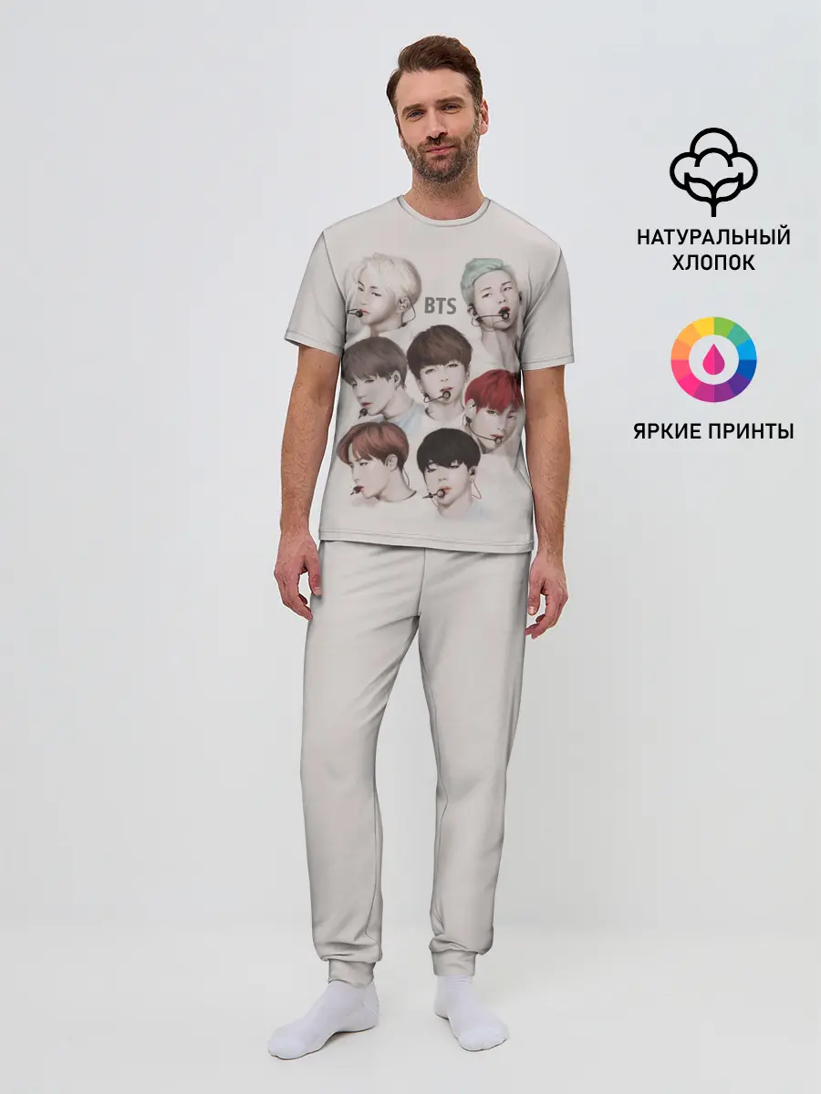 Мужская пижама с брюками / BTS