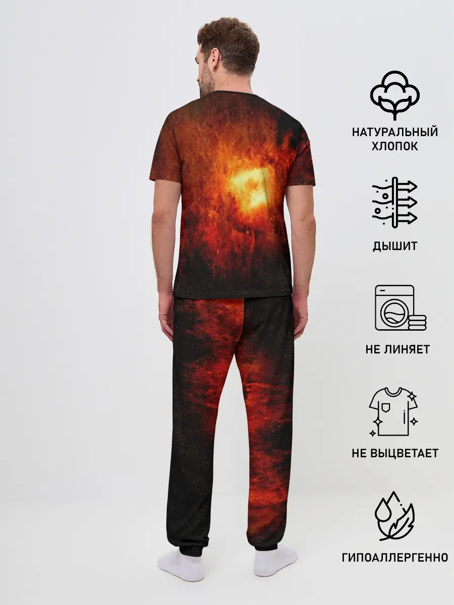 Мужская пижама с брюками / Черная дыра