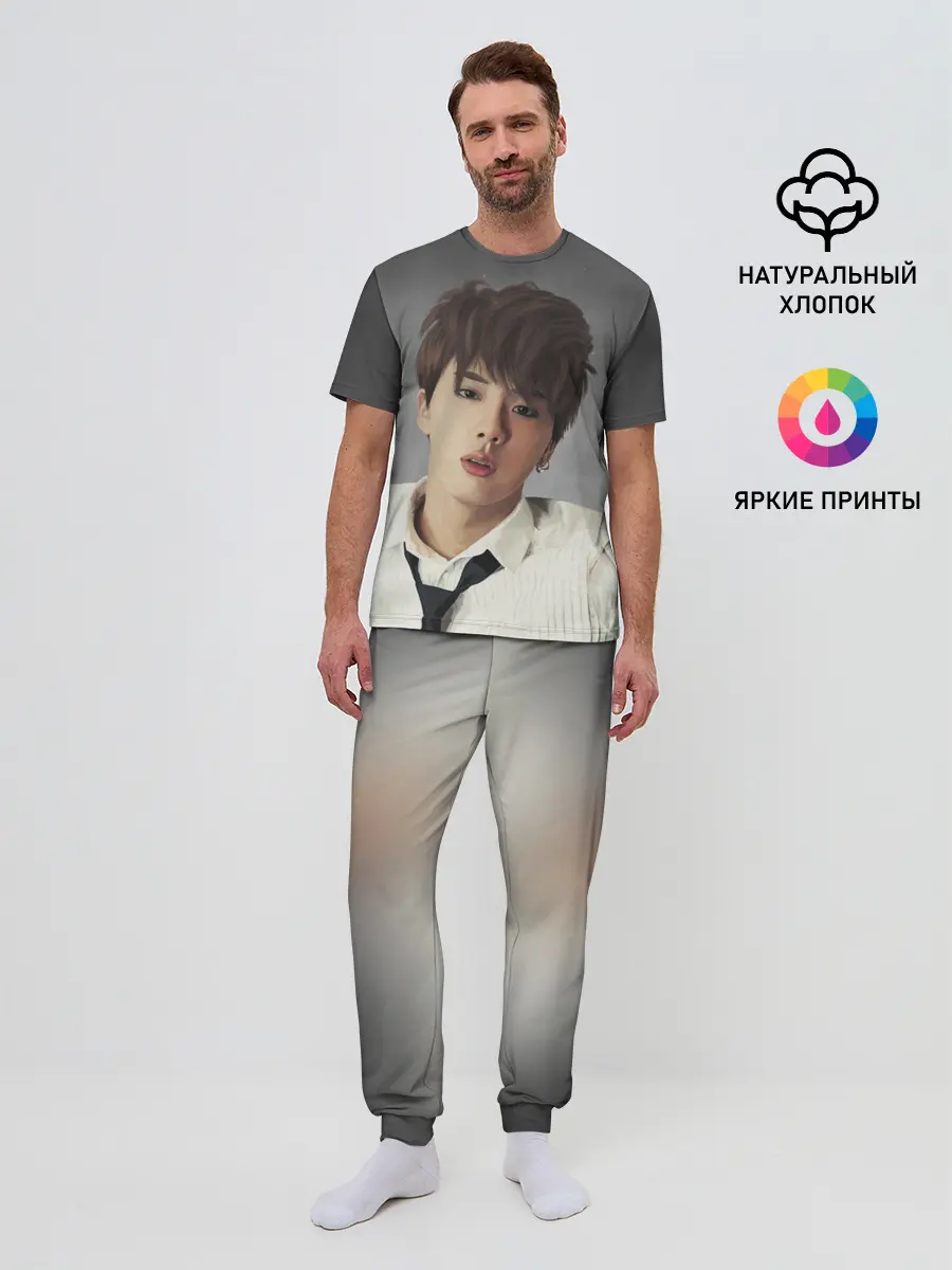 Мужская пижама с брюками / Tie