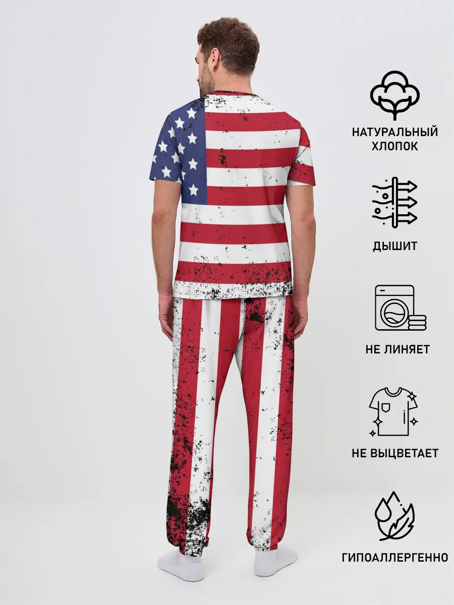 Мужская пижама с брюками / США