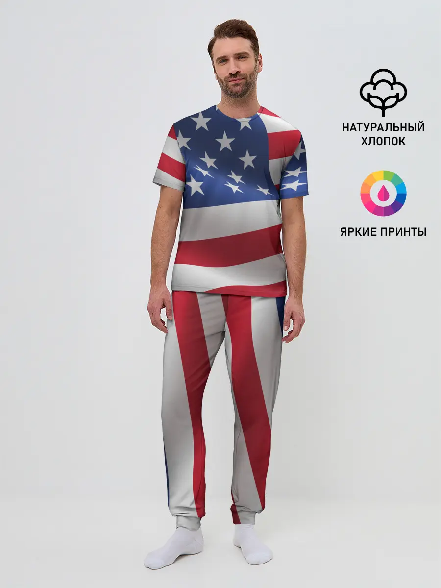 Мужская пижама с брюками / USA