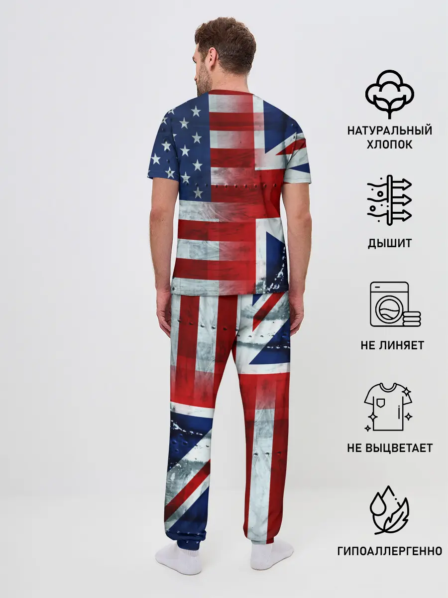 Мужская пижама с брюками / Англия&Америка