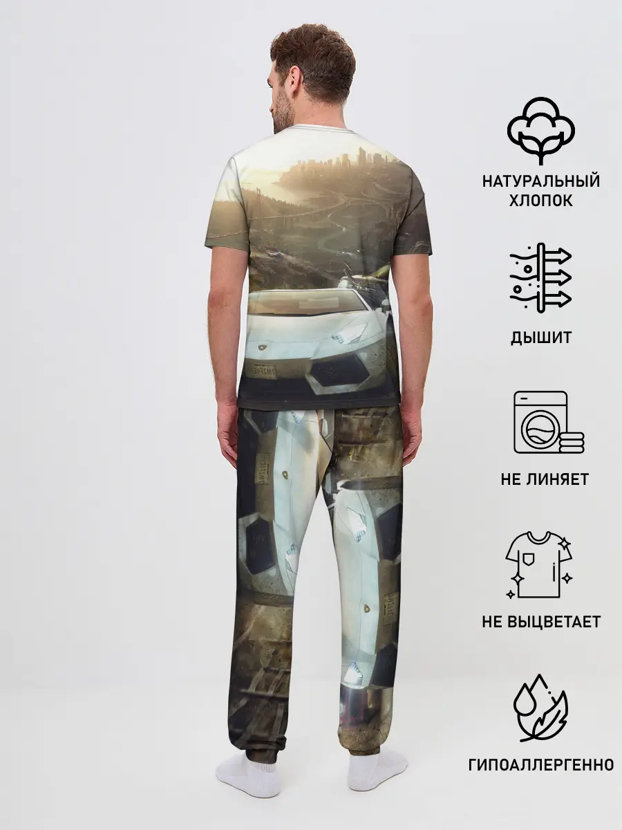 Мужская пижама с брюками / Need for Speed