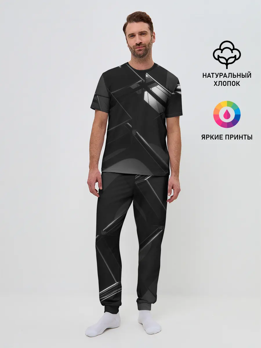 Мужская пижама с брюками / Текстура