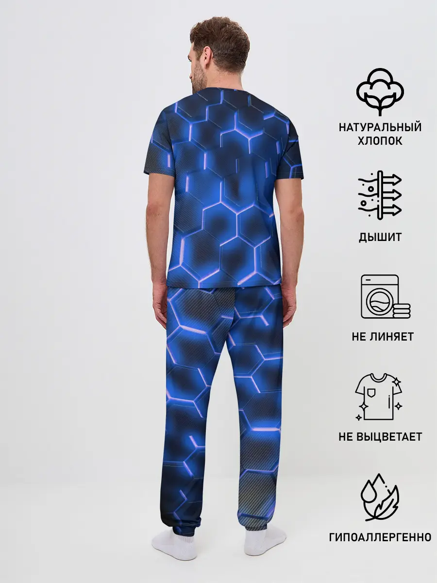 Мужская пижама с брюками / НЕОНОВАЯ БРОНЯ