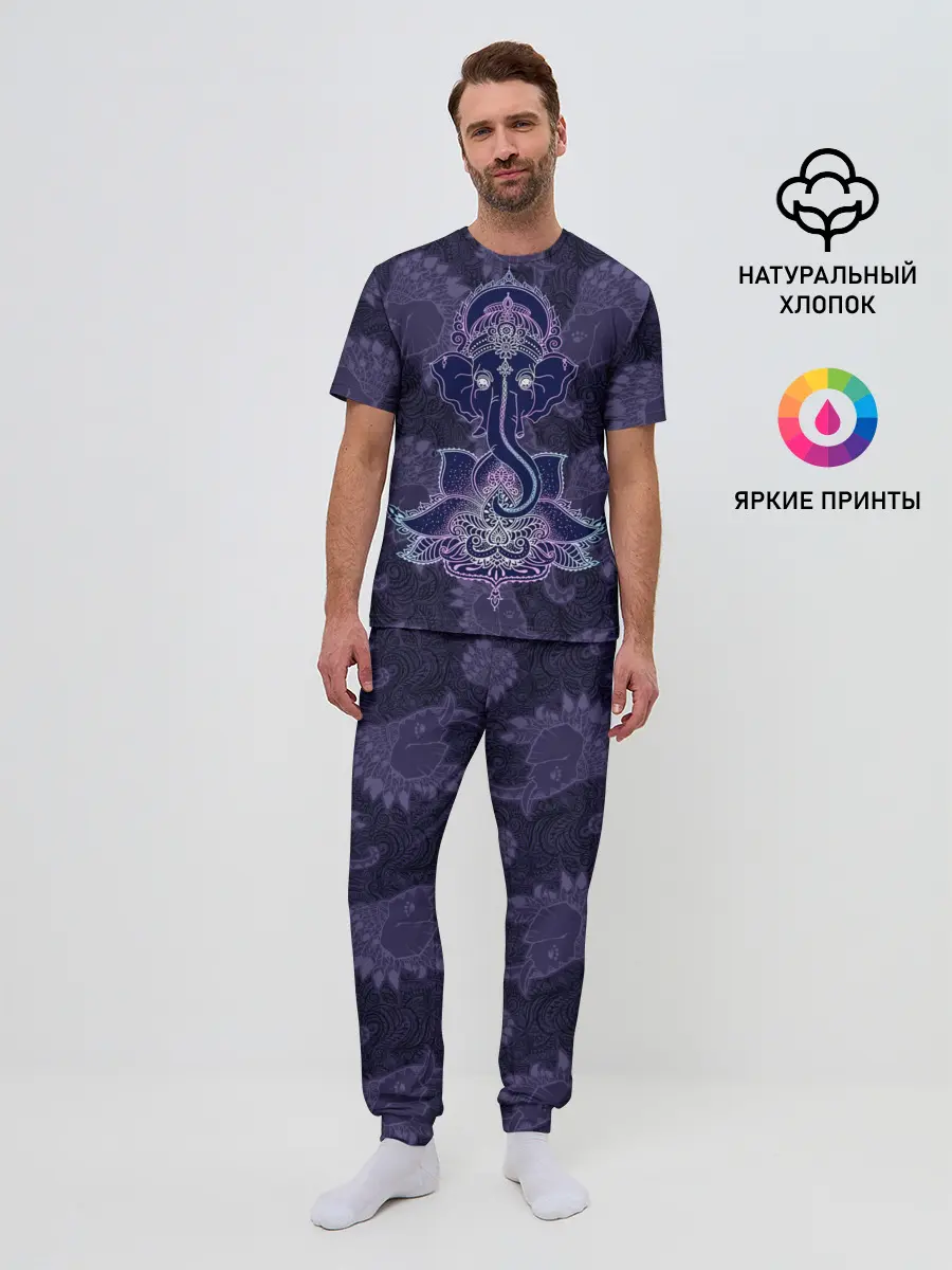 Мужская пижама с брюками / Ганеша
