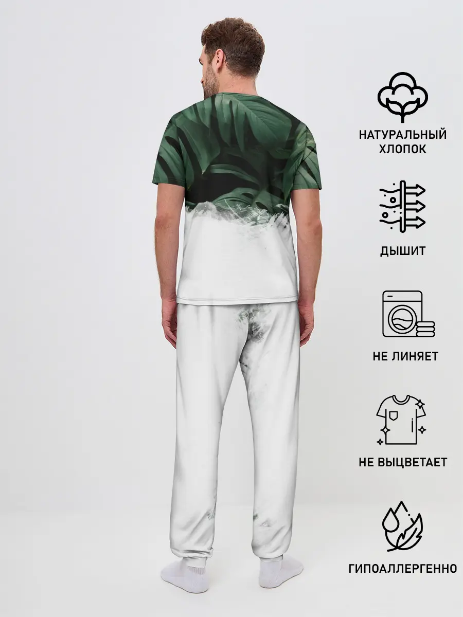 Мужская пижама с брюками / Лето
