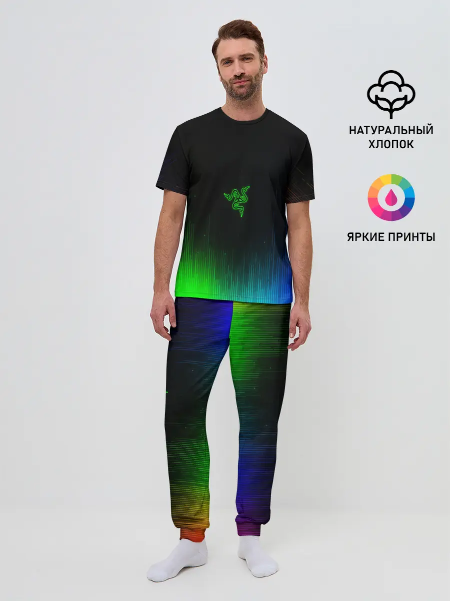 Мужская пижама с брюками / RAZER NEON