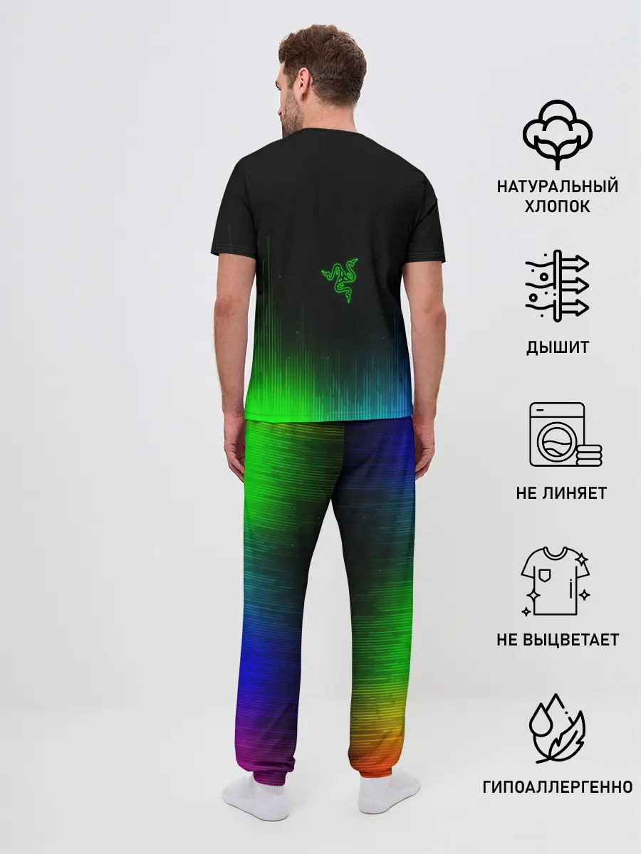 Мужская пижама с брюками / RAZER NEON