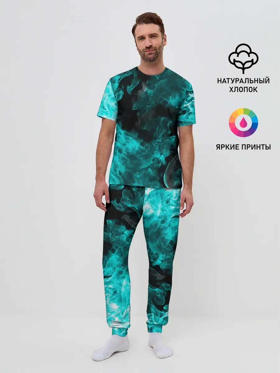 Мужская пижама с брюками / ОГОНЬ