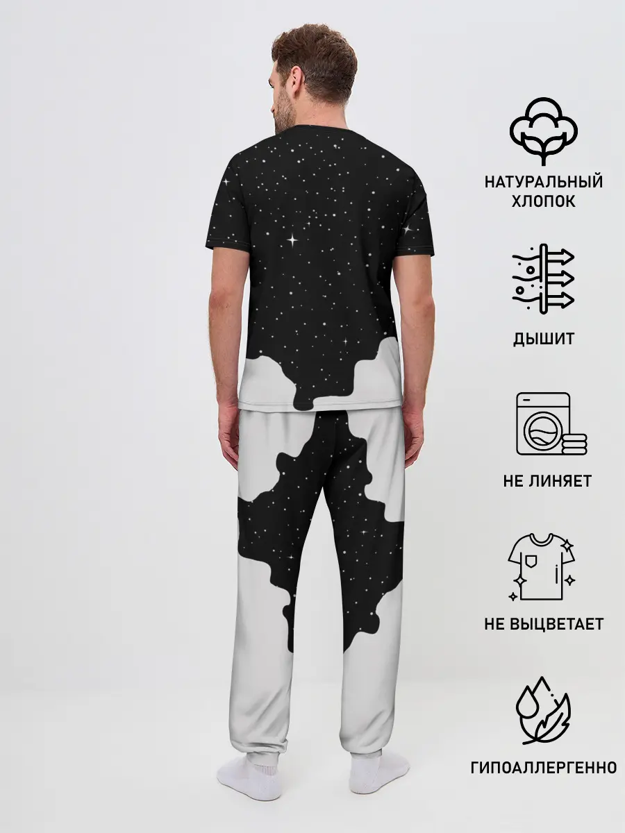 Мужская пижама с брюками / Космический Кот