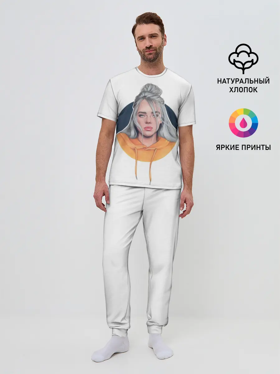 Мужская пижама с брюками / Billie Eilish art 1