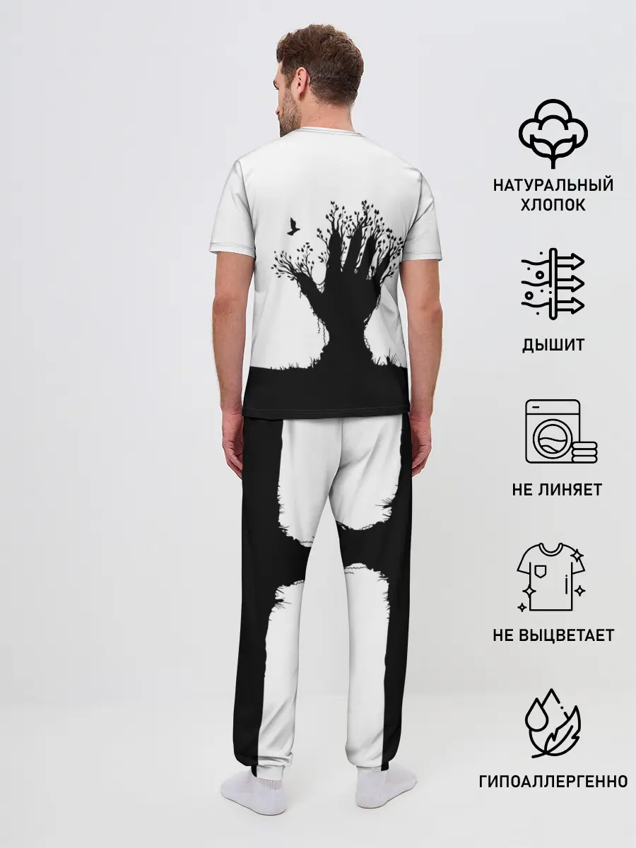 Мужская пижама с брюками / Дерево