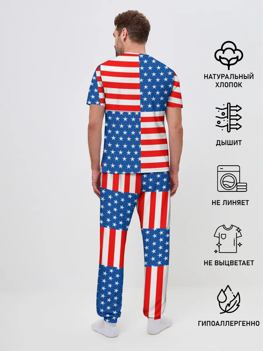 Мужская пижама с брюками / США