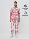 Мужская пижама с брюками / Фламинго