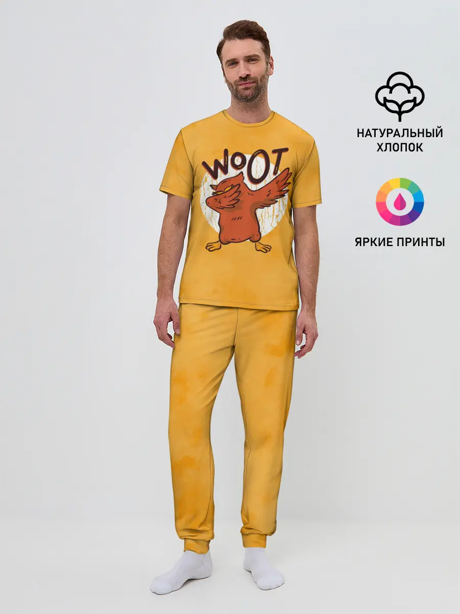 Мужская пижама с брюками / Сова Dab