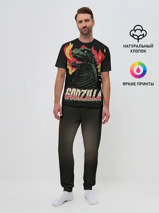 Мужская пижама с брюками / Годзилла