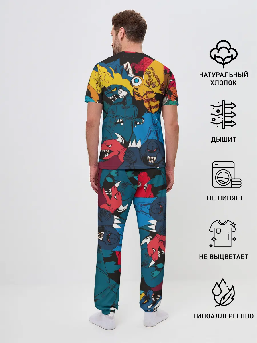 Мужская пижама с брюками / Годзилла