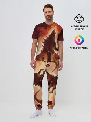 Мужская пижама с брюками / GODZILLA