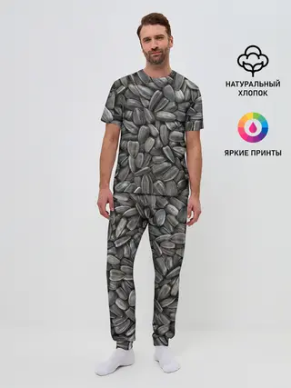 Мужская пижама с брюками / Семечки