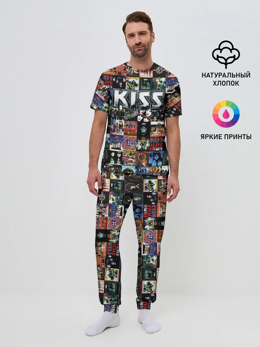 Мужская пижама с брюками / Kiss