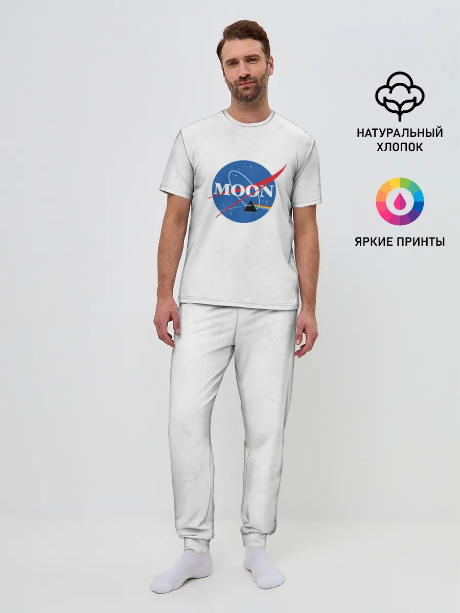 Мужская пижама с брюками / Moon Pink Floyd