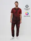 Мужская пижама с брюками / Red-n-black okto