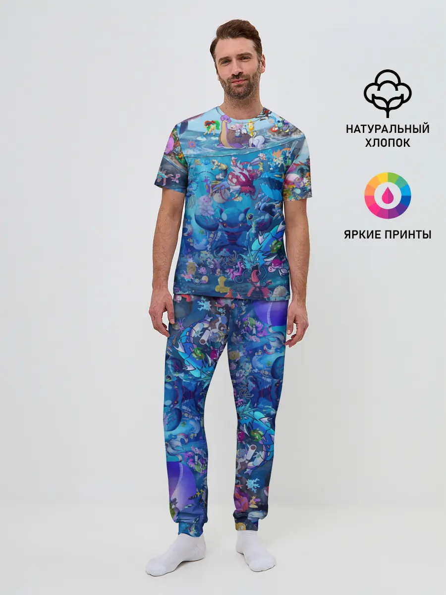 Мужская пижама с брюками / Покемон 2000