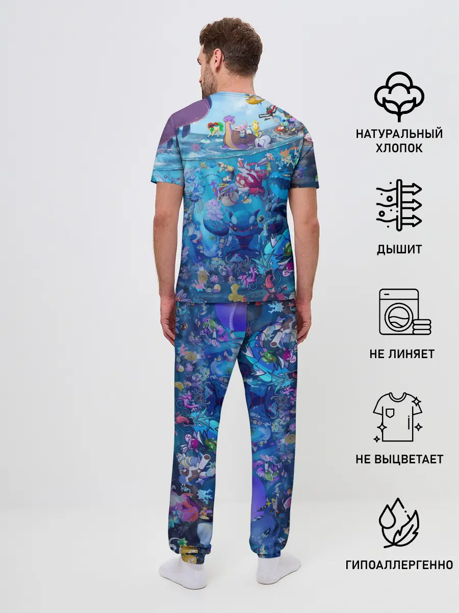 Мужская пижама с брюками / Покемон 2000