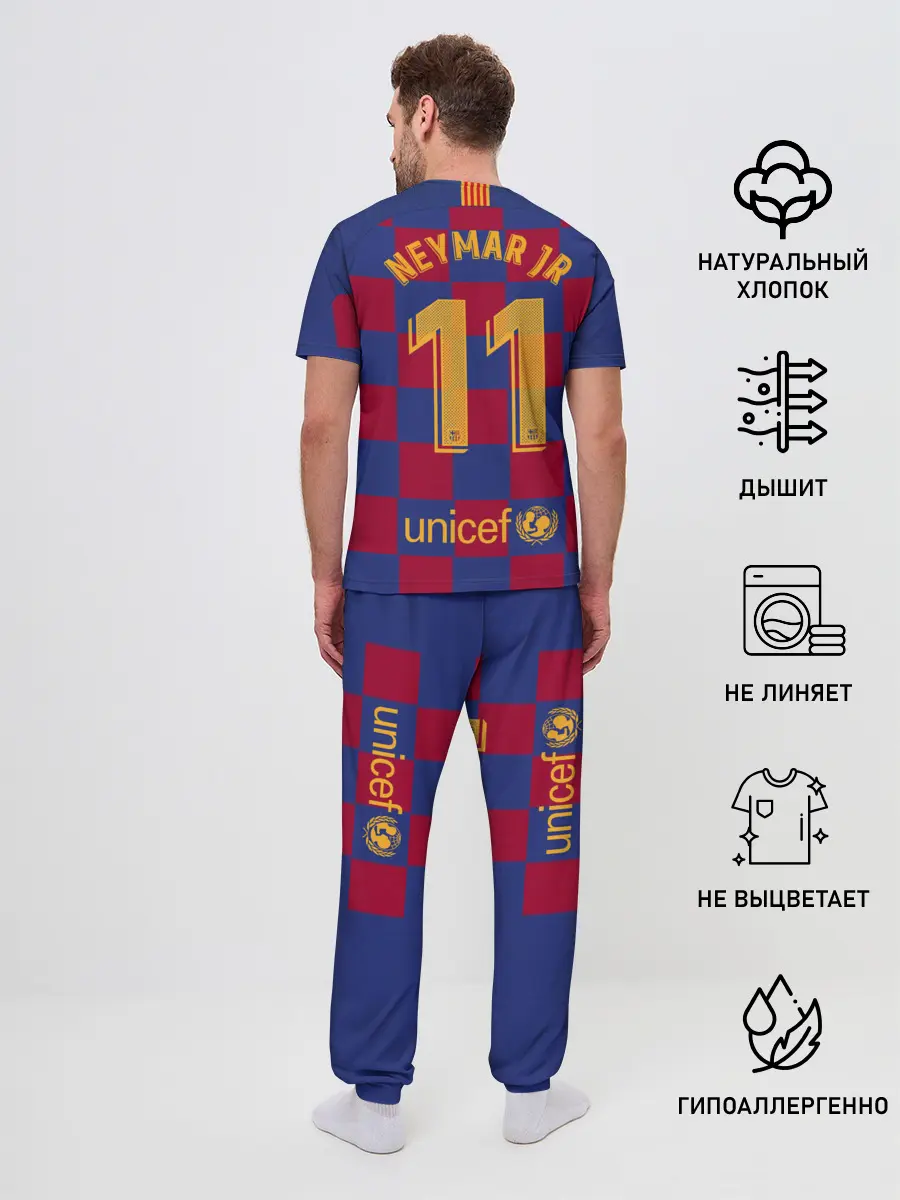 Мужская пижама с брюками / Неймар Форма Барселона 19/20