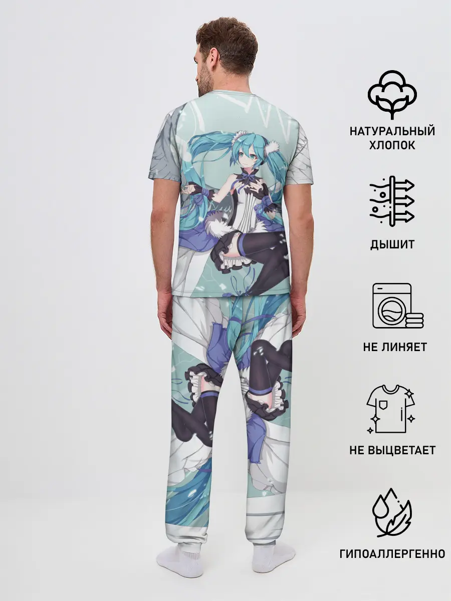 Мужская пижама с брюками / Хацуне Мику с крыльями