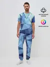Мужская пижама с брюками / абстракция