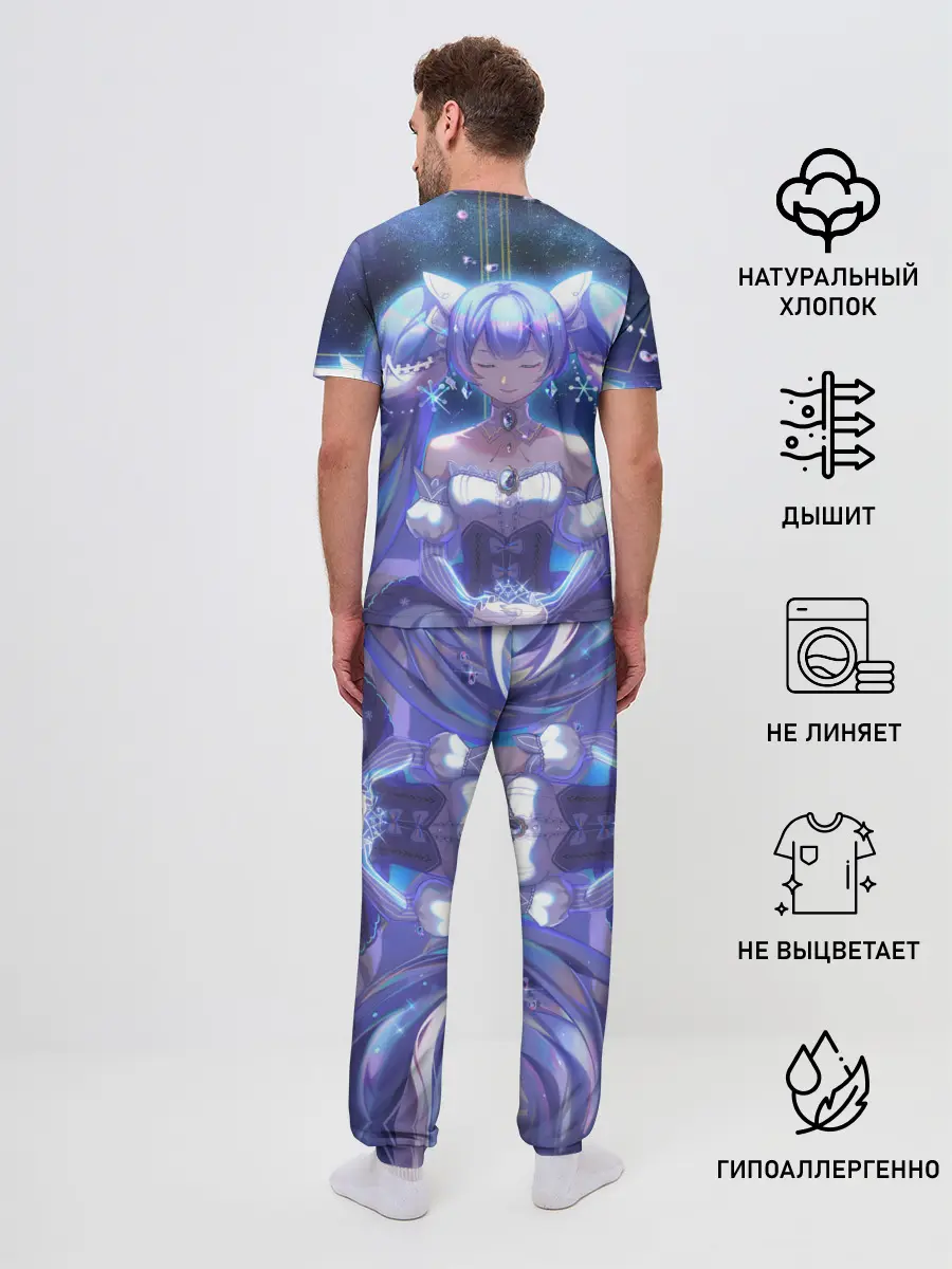 Мужская пижама с брюками / Хатцуне Мику медитирует