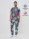 Мужская пижама с брюками / Укулеле фруктовые