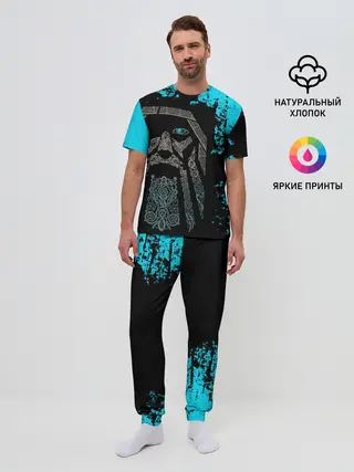 Мужская пижама с брюками / Один