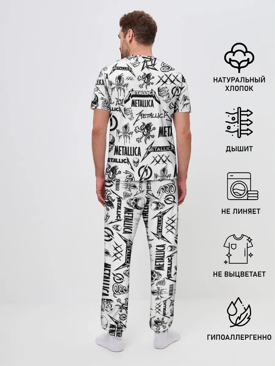 Мужская пижама с брюками / METALLICA LOGOBOMBING