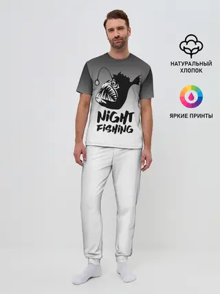 Мужская пижама с брюками / Рыба удильщик