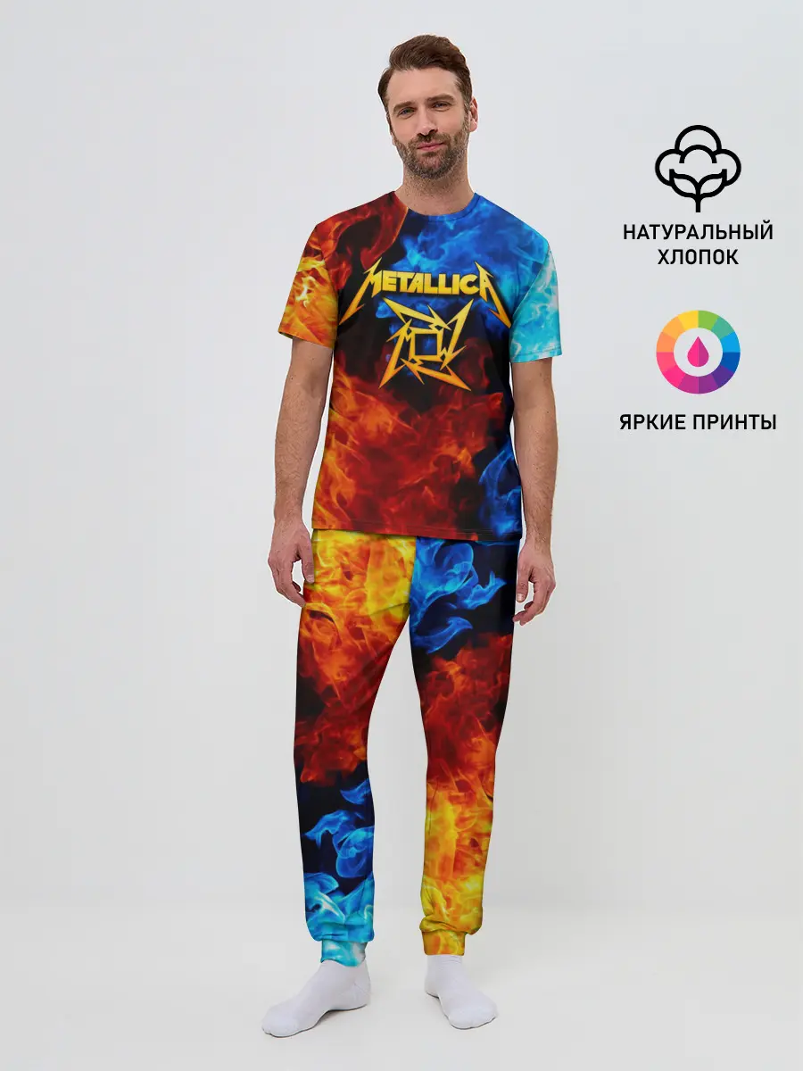 Мужская пижама с брюками / Metallica
