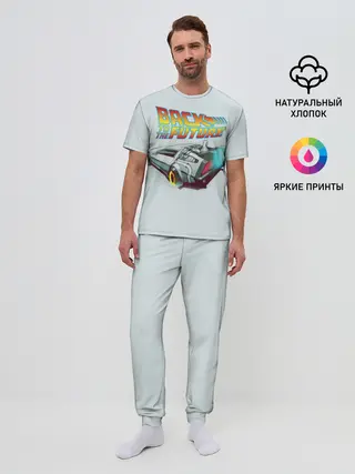 Мужская пижама с брюками / Back to the future_4