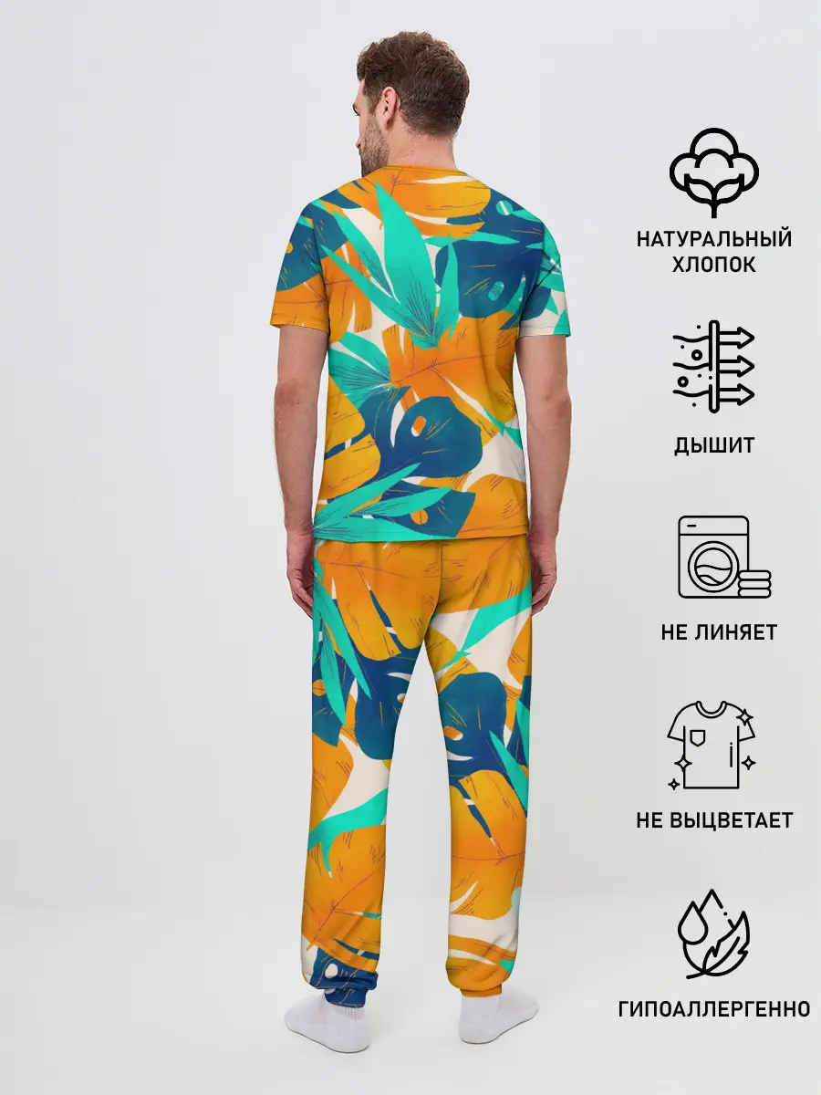 Мужская пижама с брюками / Тропики