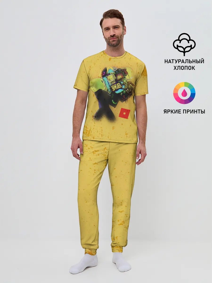 Мужская пижама с брюками / ROBLOX Grunge ART