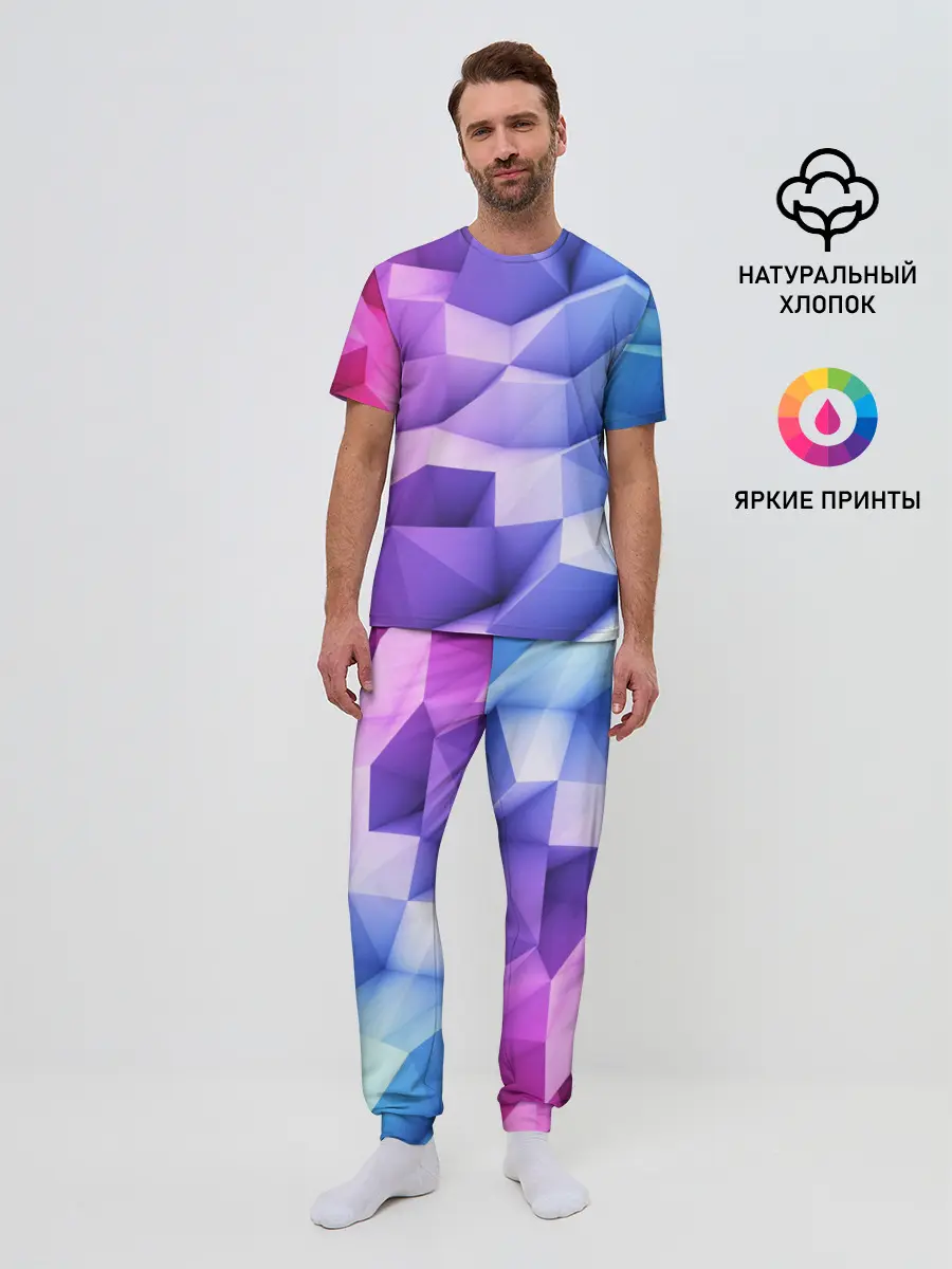 Мужская пижама с брюками / Текстура