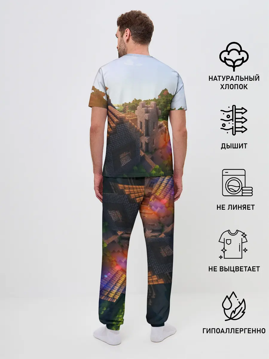 Мужская пижама с брюками / Minecraft