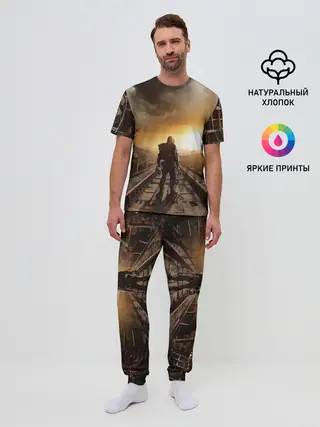 Мужская пижама с брюками / Metro 2033 постапокалипсис