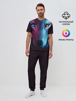 Мужская пижама с брюками / NEON WOLF | НЕОНОВЫЙ ВОЛК