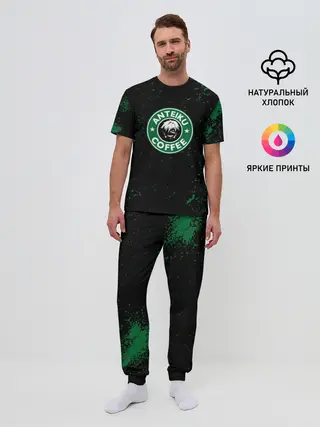 Мужская пижама с брюками / Anteiku coffee sturbucks