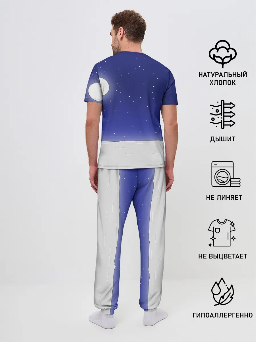 Мужская пижама с брюками / Гомер Санта Клаус