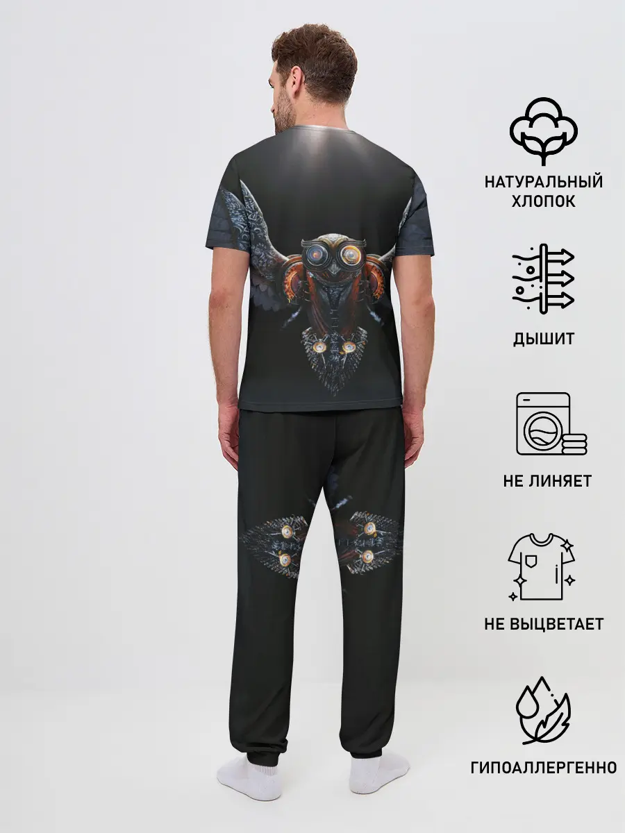 Мужская пижама с брюками / Steampunk owl